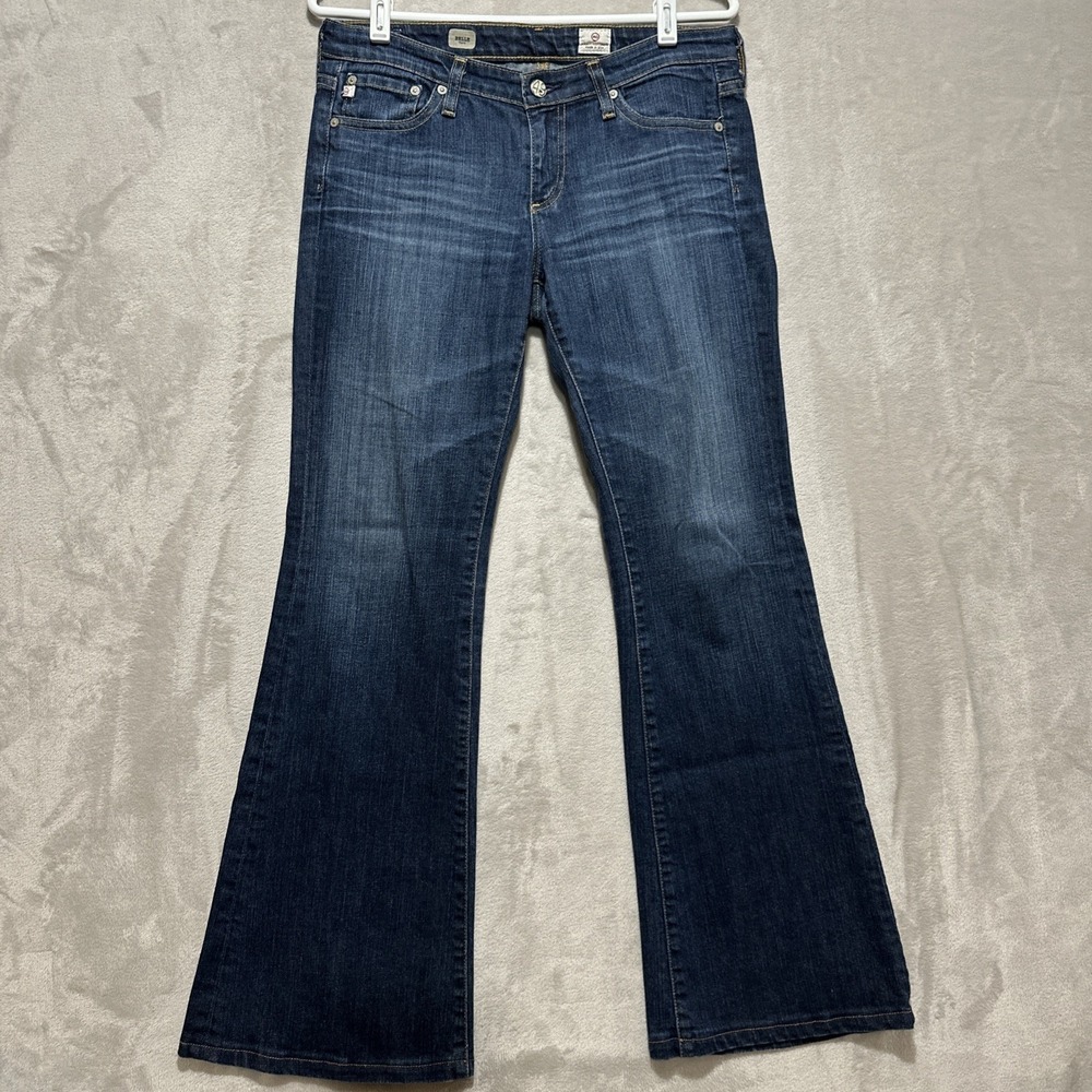 AG Adriano Goldschmied Belle Flare Jeans Women's Size 28 Low Rise Denim USA Made